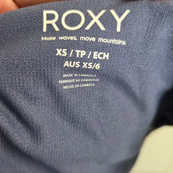 Roxy Beach Classics Hipster Bikini Bottoms Sz XS Bijou Blue New Tropic F… - Picture 9 of 16